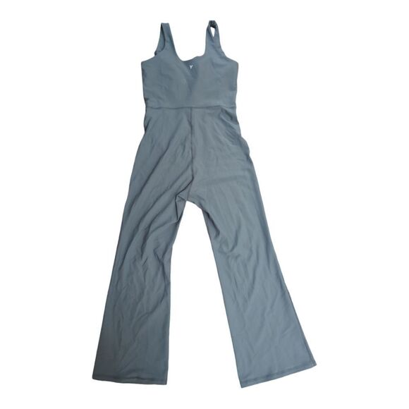 Active Go-dry flared fitness jumpsuit, padded  bra shelf size S dark teal - Picture 5 of 6